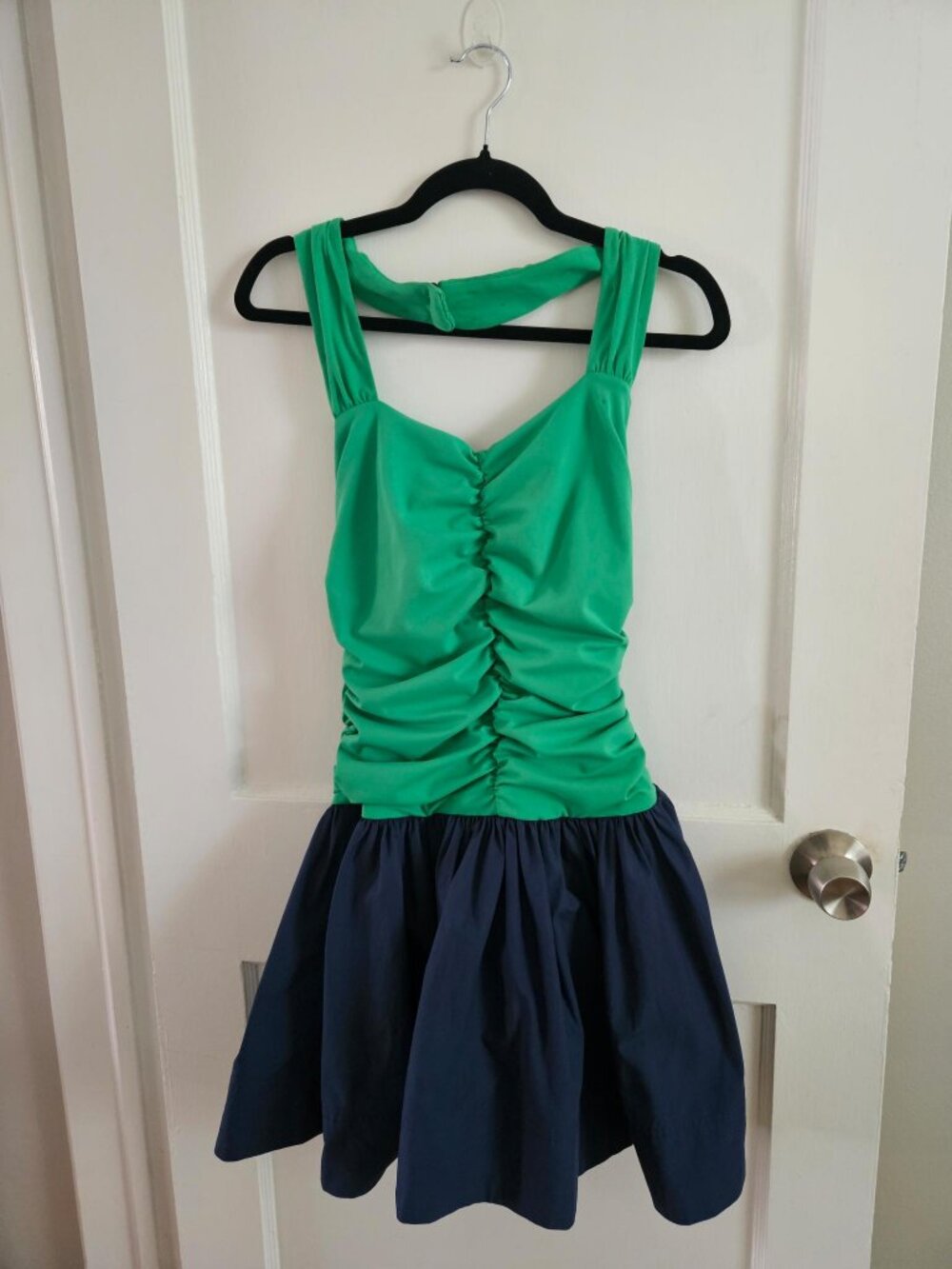 Anthropologie Maeve Halter Twofer Mini Dress – Green & Blue – Size S